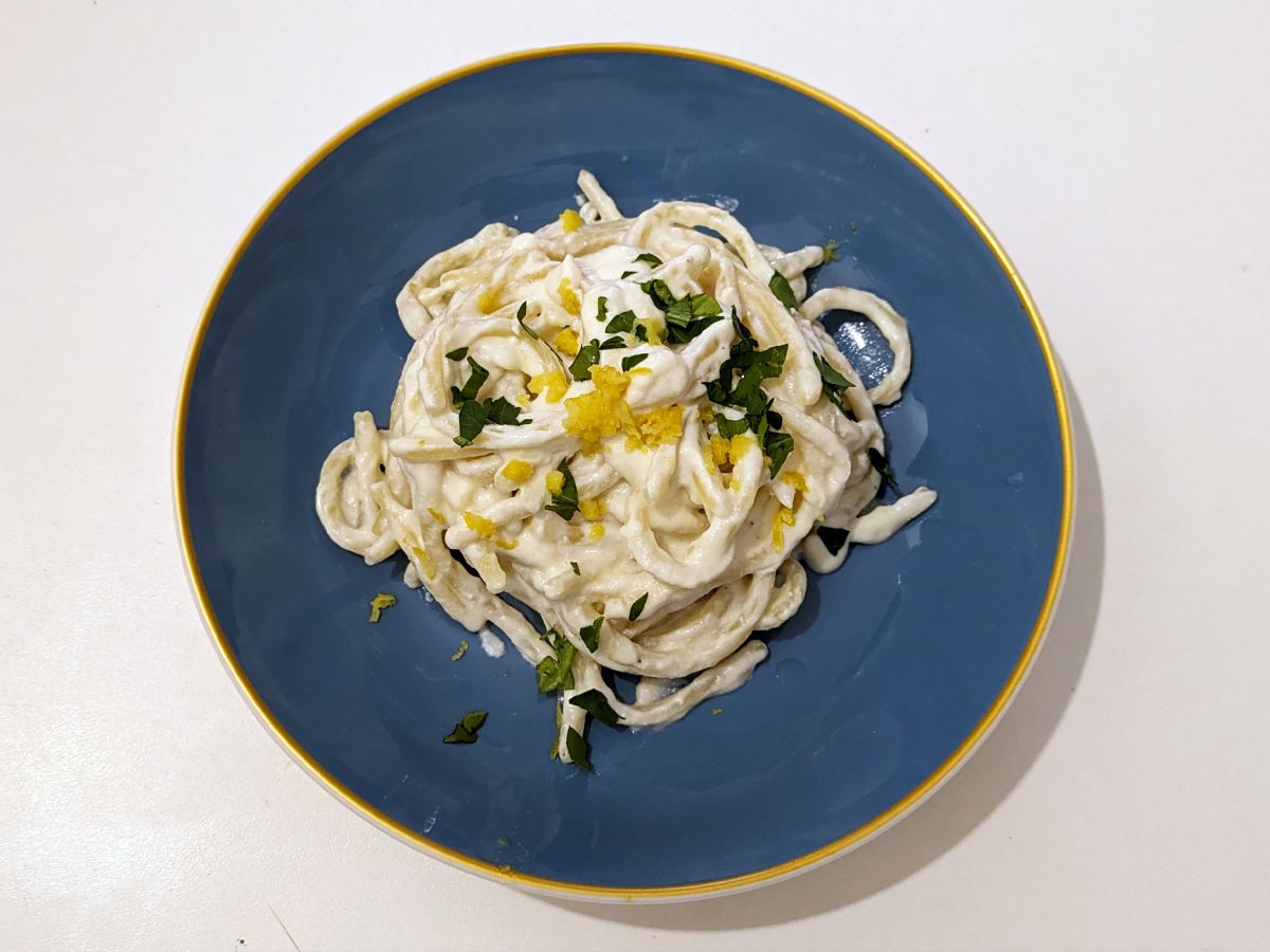Pasta med ricotta och citron, en delikat första rätt som är mycket lätt att förbereda! - foto 2