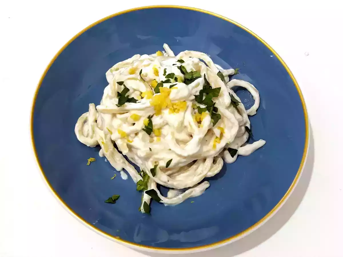 Pasta med ricotta och citron, en delikat första rätt som är mycket lätt att förbereda! - foto 4