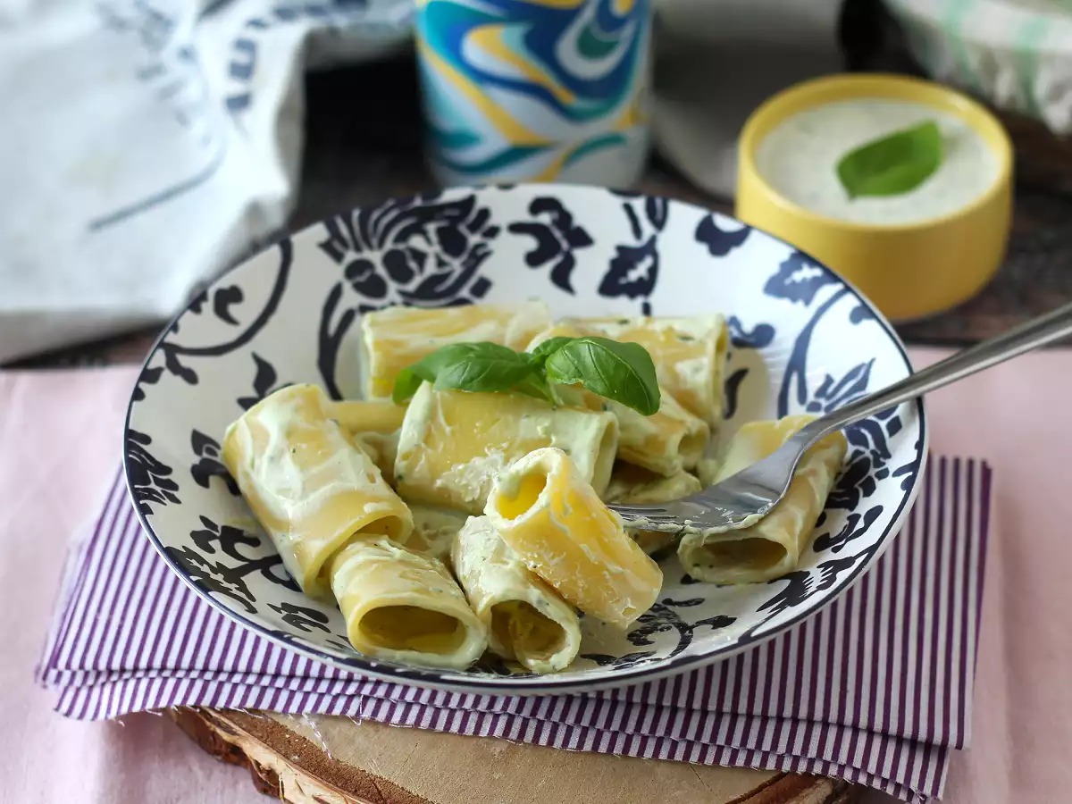 Pasta med ricottakräm och basilika - foto 2