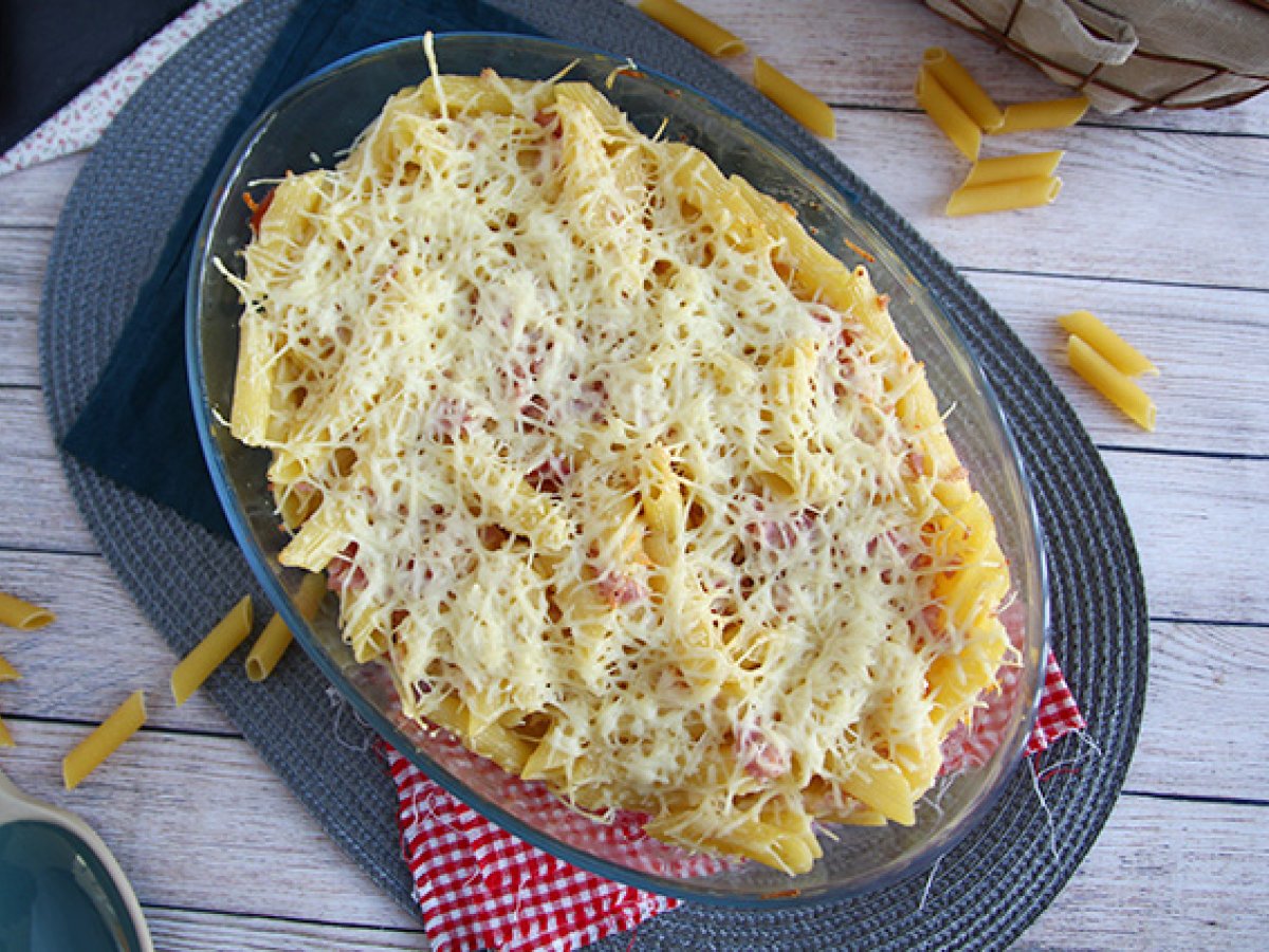 Pastagratäng med skinka och ost - foto 3