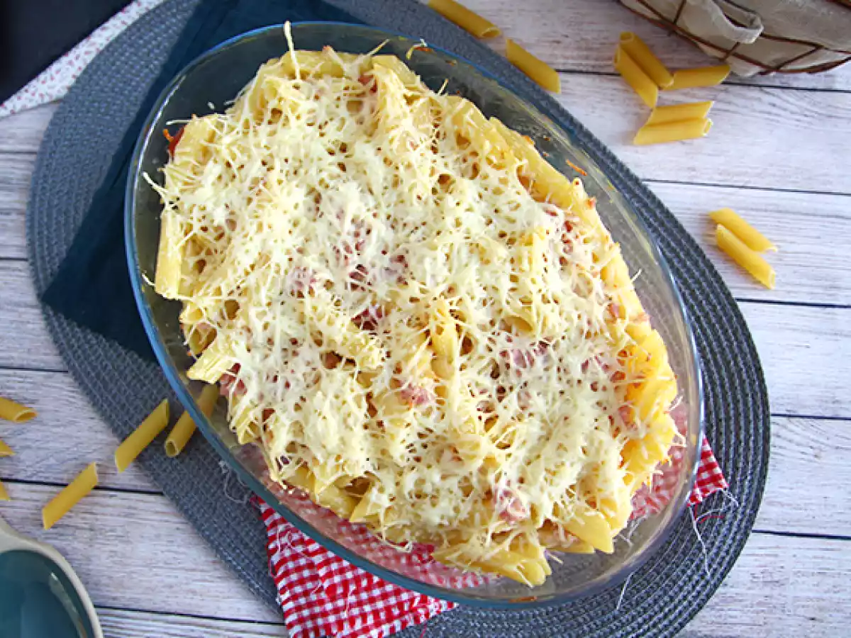 Pastagratäng med skinka och ost - foto 3
