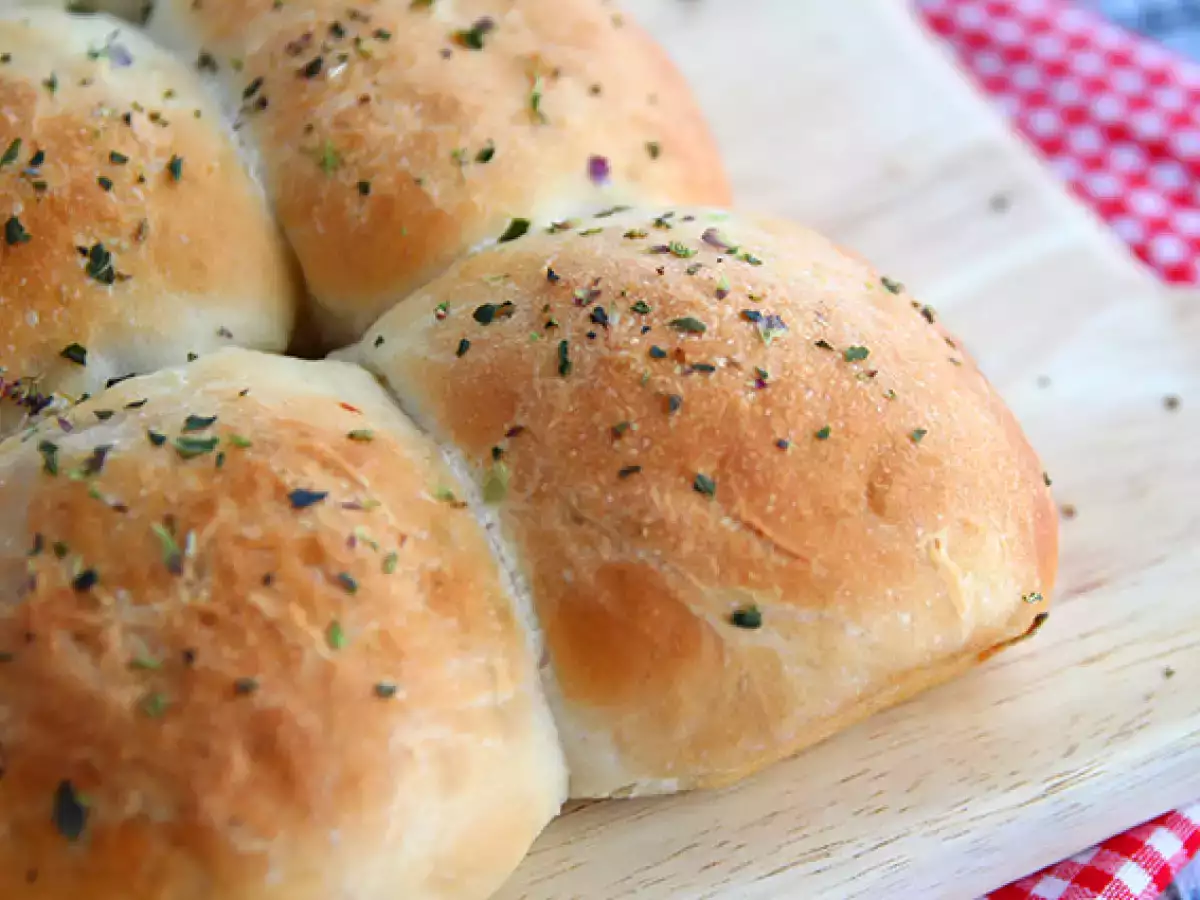Pizzabullar – små fyllda bröd med skinka och ost - foto 3