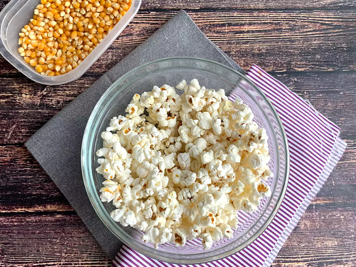Popcorn i mikrovågsugn utan olja - foto 2