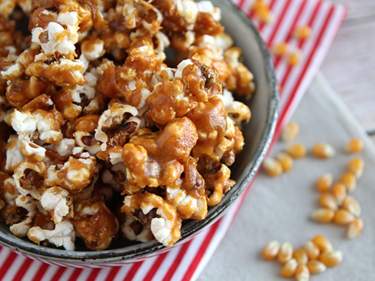 Popcorn med karamell