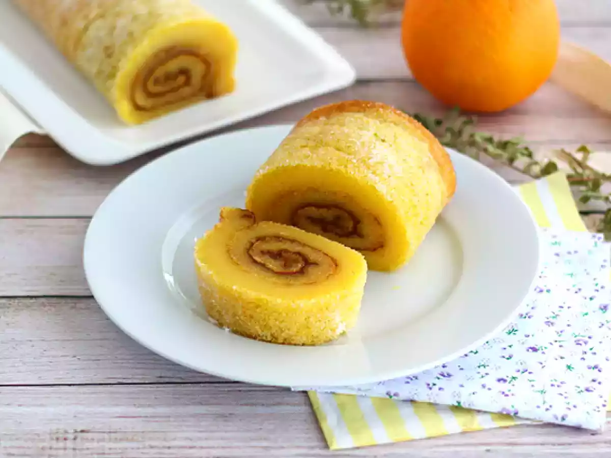 Portugisisk apelsinrulltårta - Torta de laranja