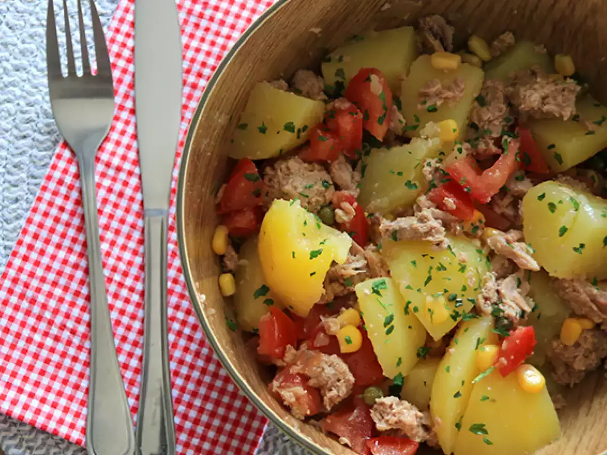 Potatissallad med tonfisk och tomat - foto 3