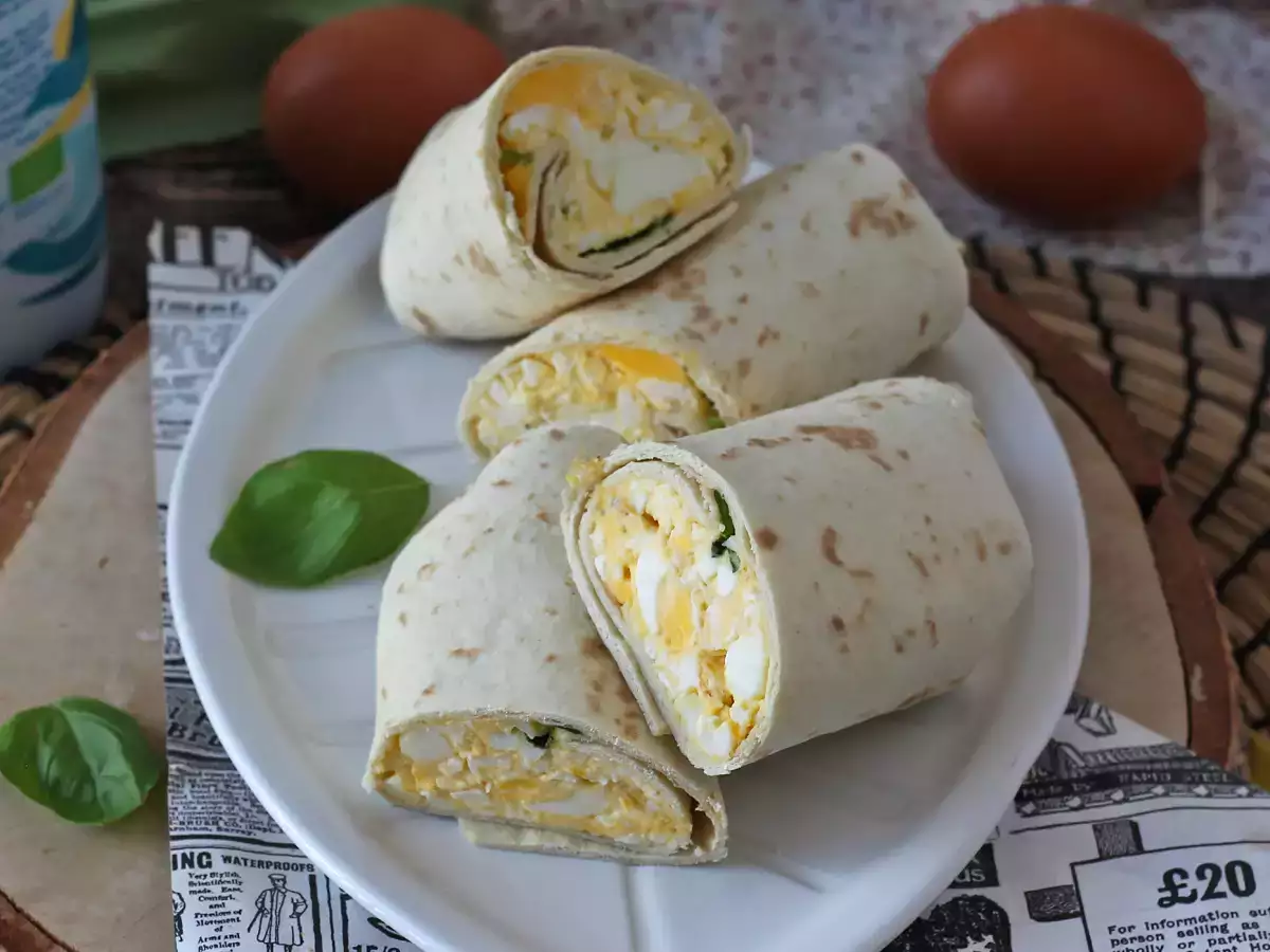 Proteinrik wrap med ägg och fetaost - foto 3