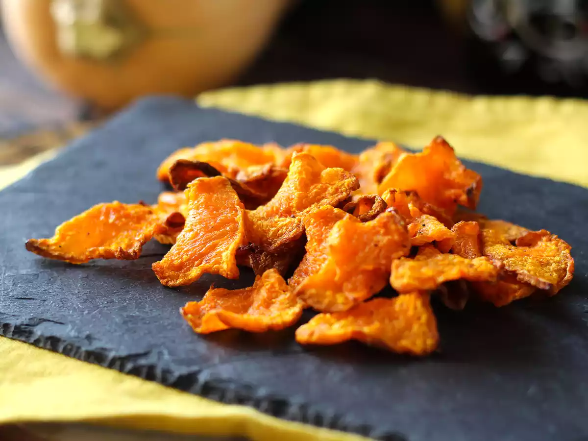 Pumpachips i luftfryser: lätta och välsmakande