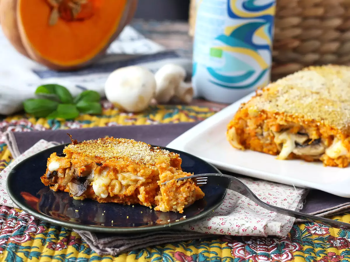 Pumpalimpa med svamp och smält scamorza: ett gott och enkelt recept i ugn - foto 5