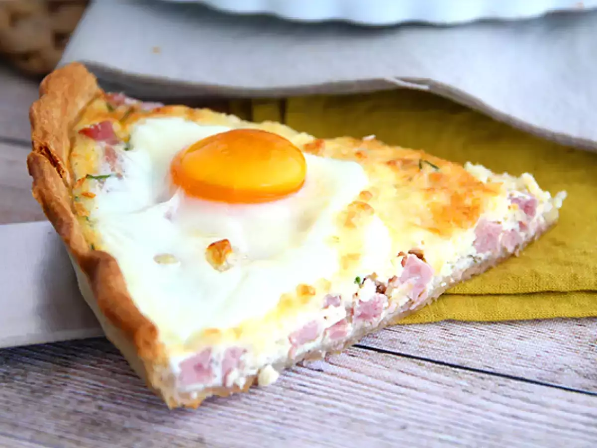 Quiche med ägg och skinka - foto 3