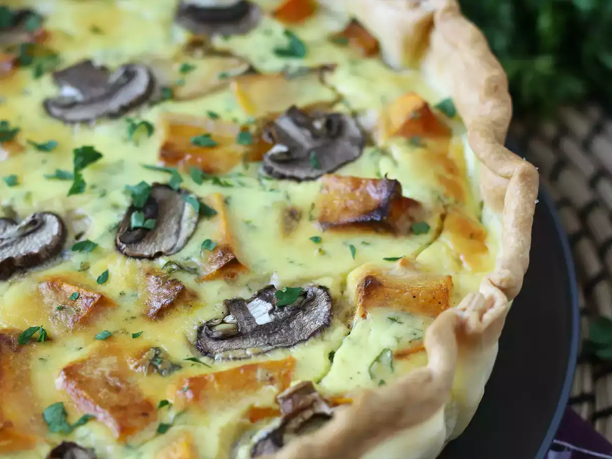 Quiche med svamp och hokkaidopumpa - foto 4