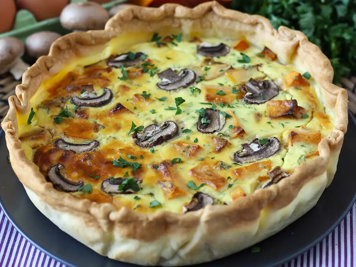 Quiche med svamp och hokkaidopumpa - foto 5