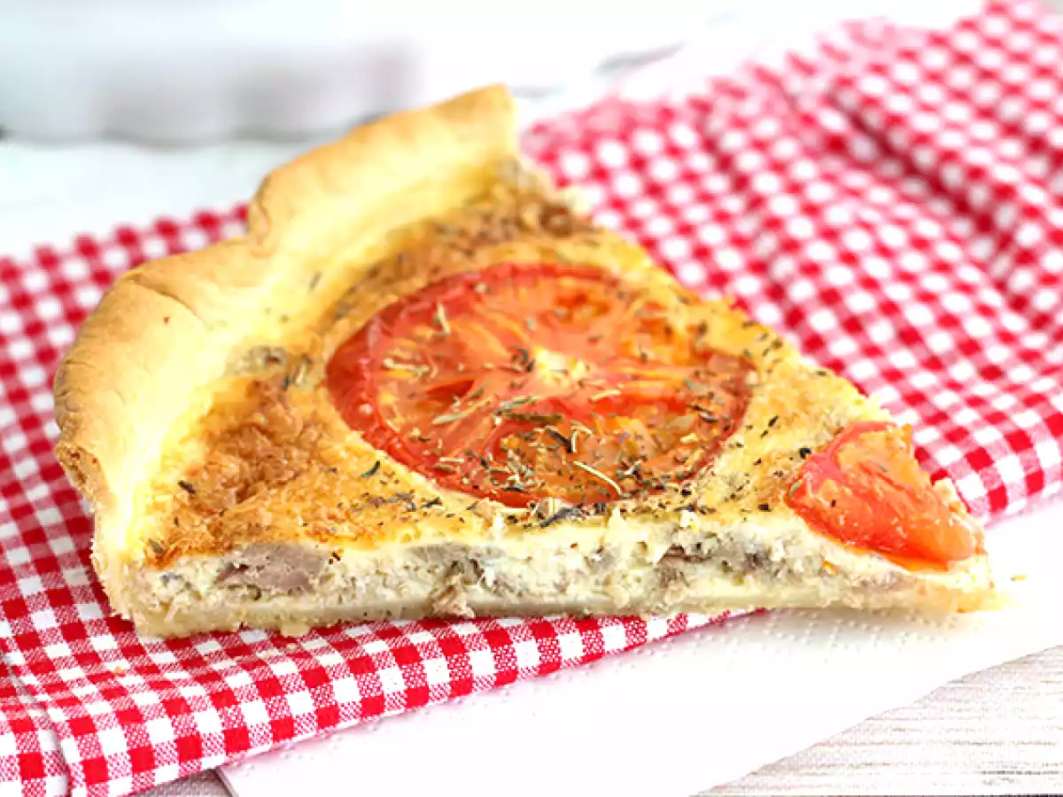 Quiche med tonfisk och tomat - foto 3