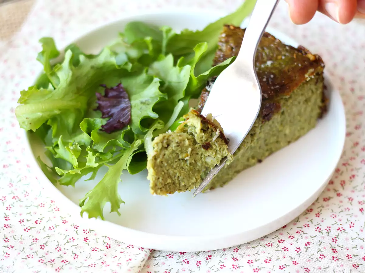 Quiche utan deg med spenat och gouda