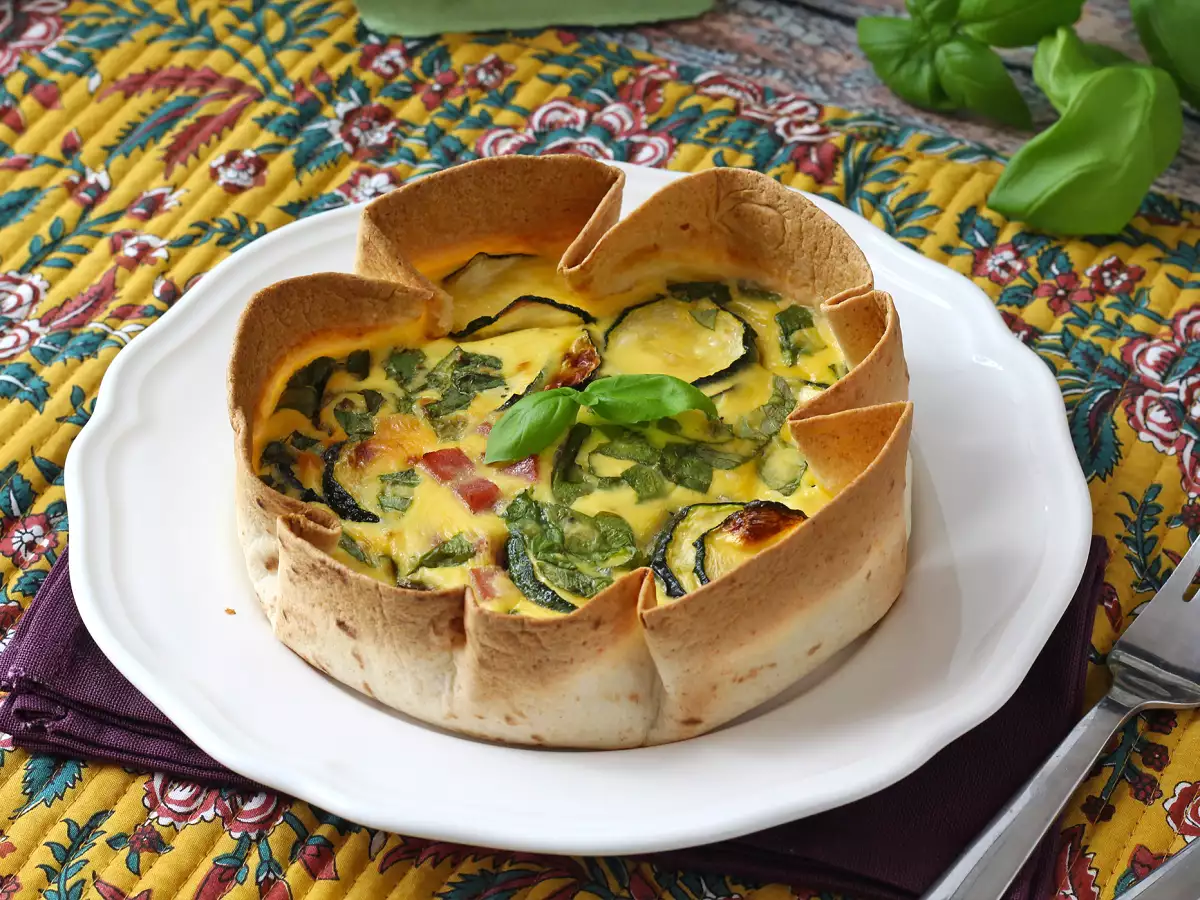Quiche utan pajdeg med tortilla? Visst går det! Ett lätt recept - foto 2