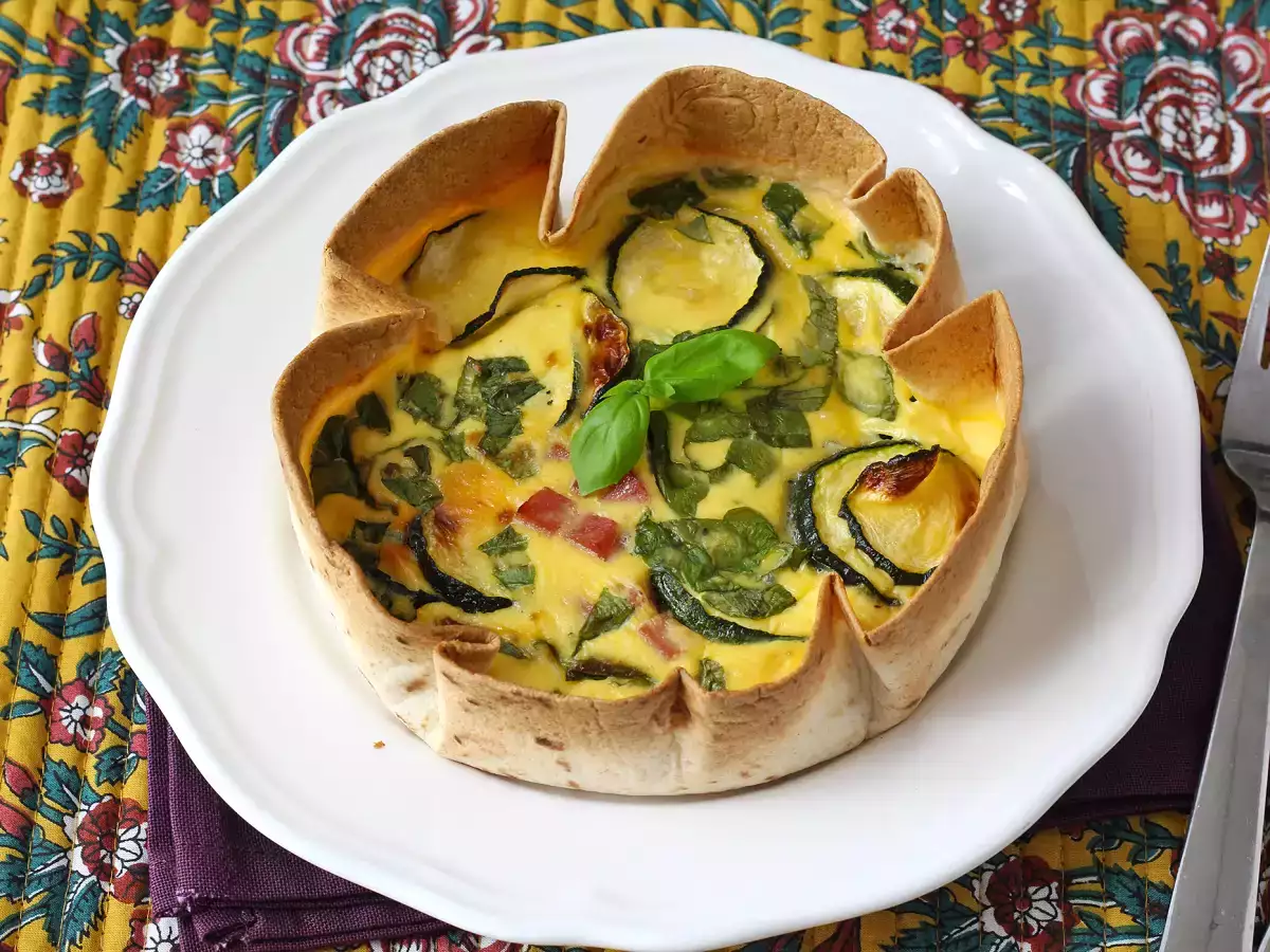 Quiche utan pajdeg med tortilla? Visst går det! Ett lätt recept - foto 3
