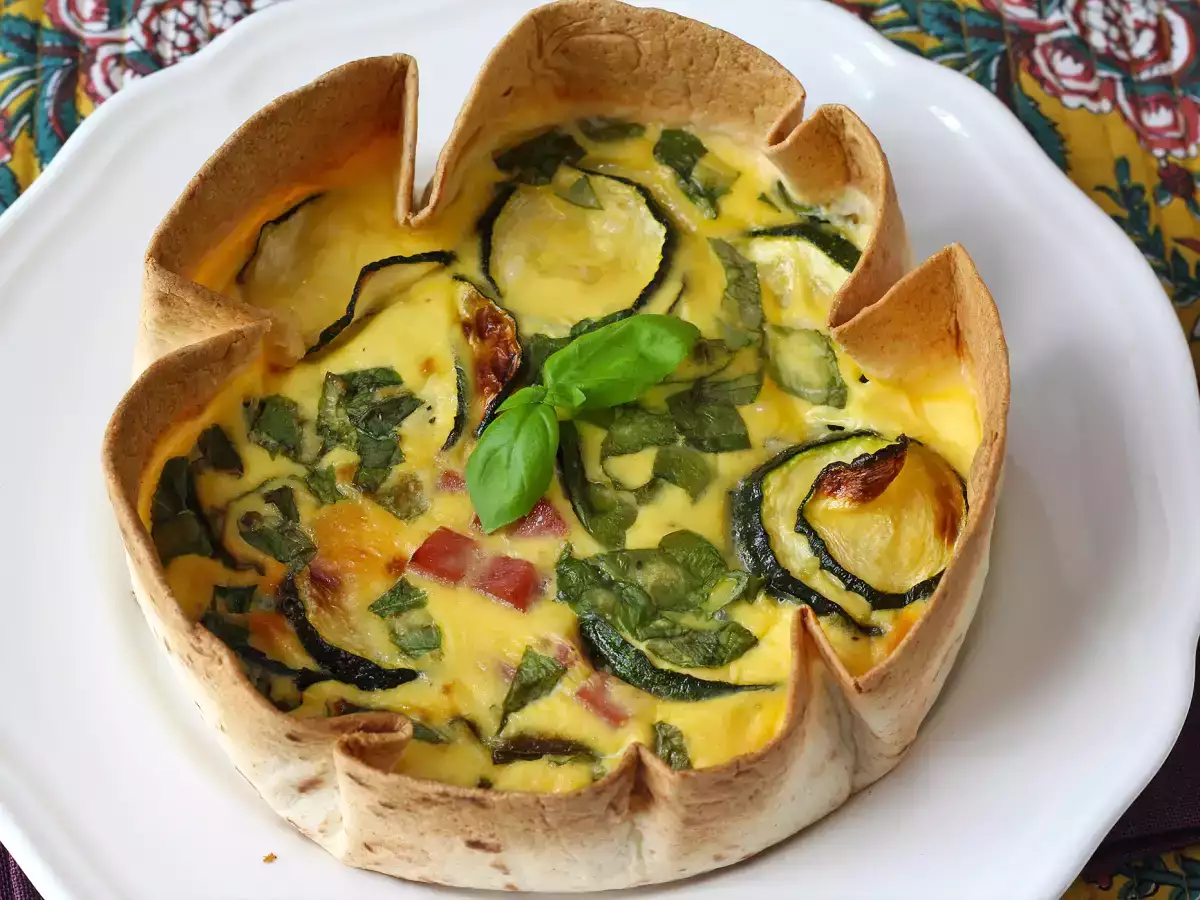 Quiche utan pajdeg med tortilla? Visst går det! Ett lätt recept - foto 4
