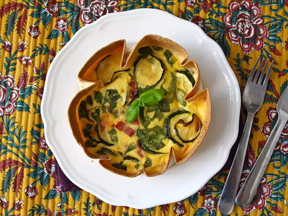 Quiche utan pajdeg med tortilla? Visst går det! Ett lätt recept - foto 5