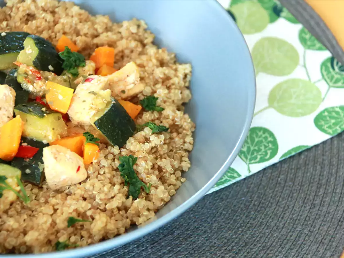 Quinoa med grönsaker och kyckling - foto 2