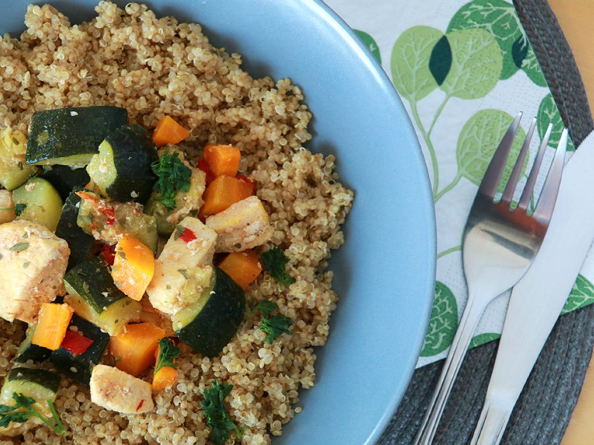 Quinoa med grönsaker och kyckling - foto 3