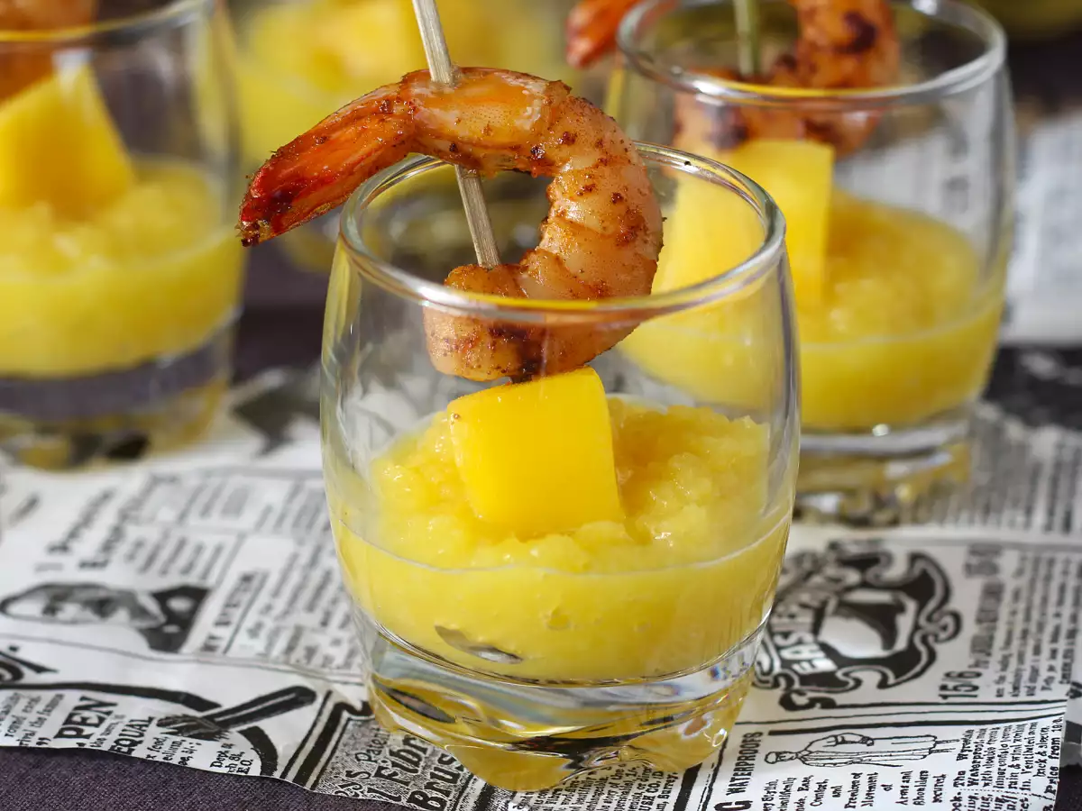 Räkor och mango i glas – sötsalt tilltugg - foto 2