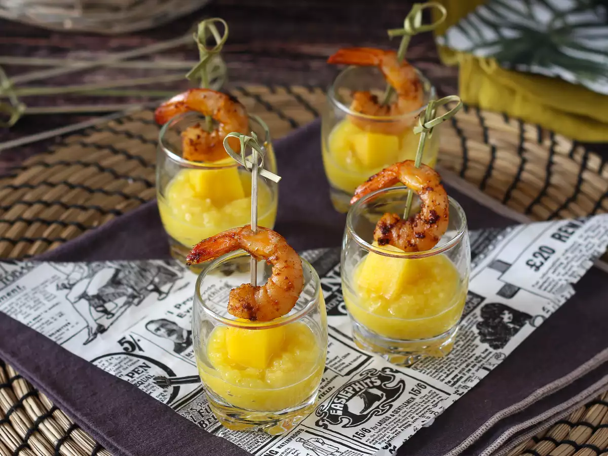Räkor och mango i glas – sötsalt tilltugg - foto 5