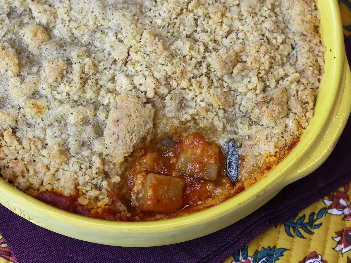 Ratatouille crumble, en snabb och enkel rätt som du kommer att älska!