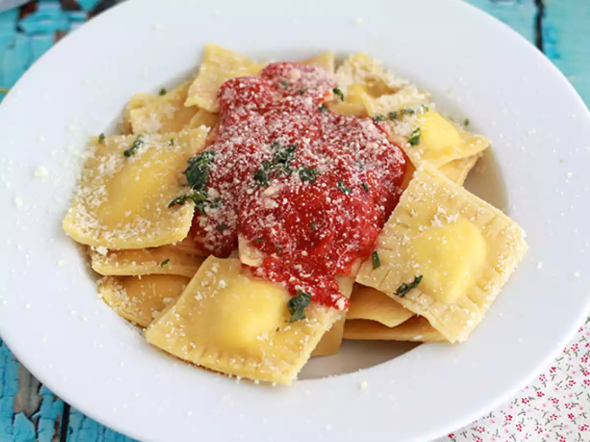 Ricotta-ravioli, steg-för-steg-recept