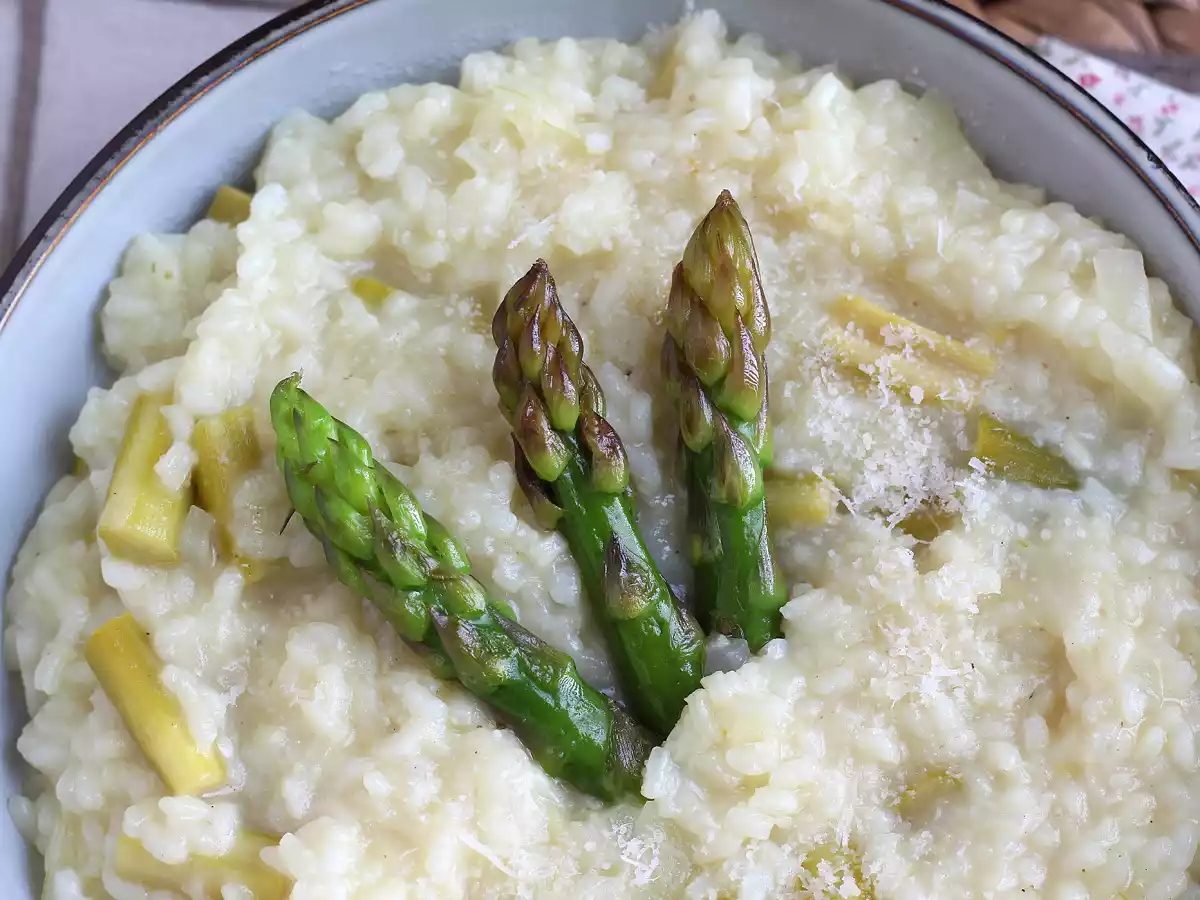 Risotto med grön sparris och parmesan - foto 2