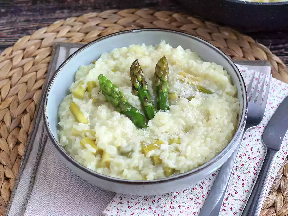 Risotto med grön sparris och parmesan - foto 3