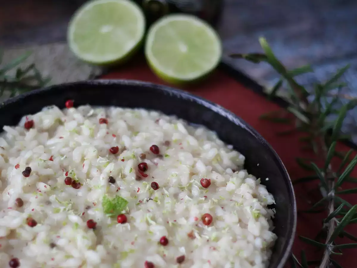 Risotto med lime och rosépeppar: elegant vegetarisk rätt för speciella middagar - foto 5