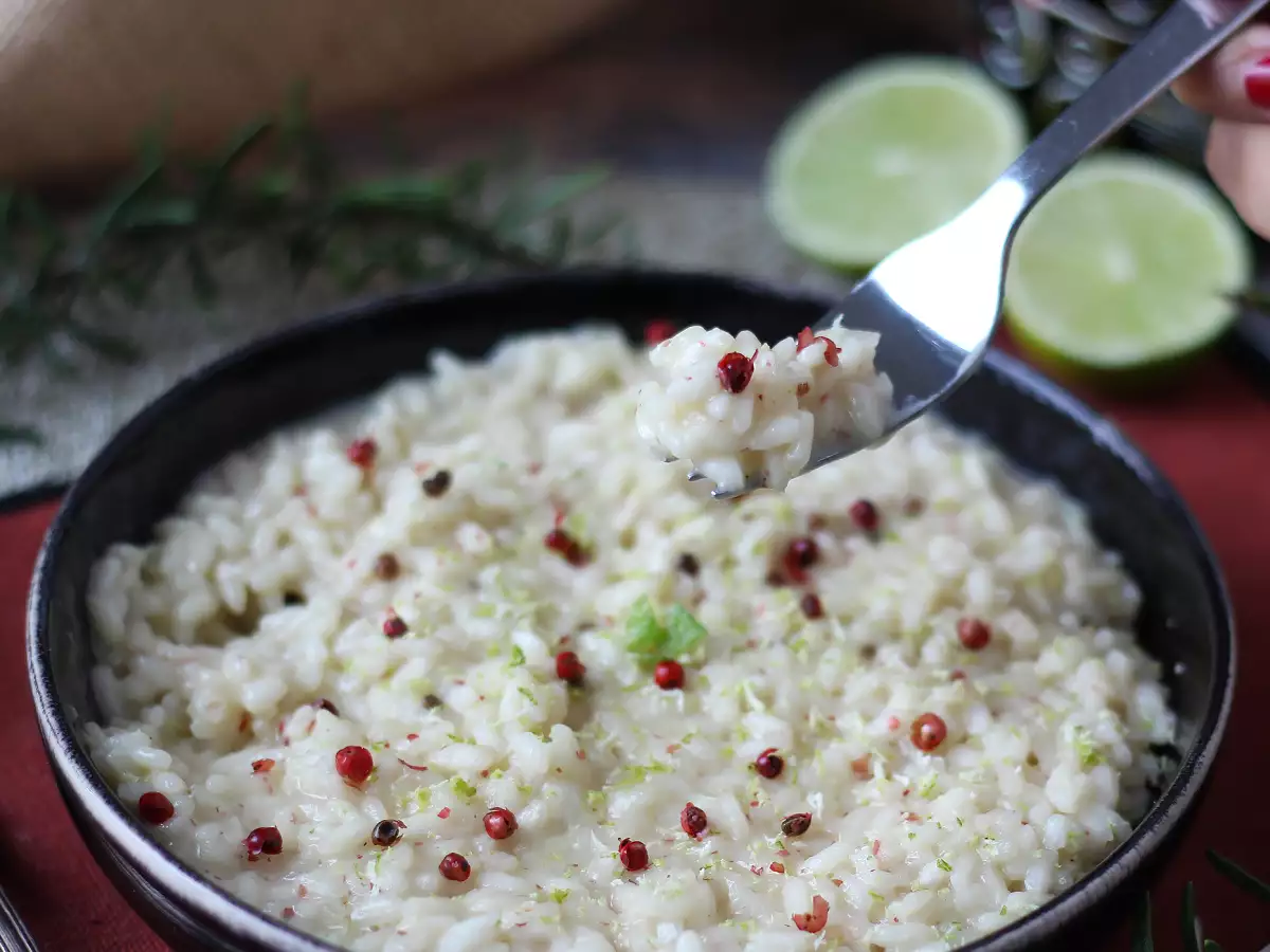 Risotto med lime och rosépeppar: elegant vegetarisk rätt för speciella middagar - foto 6