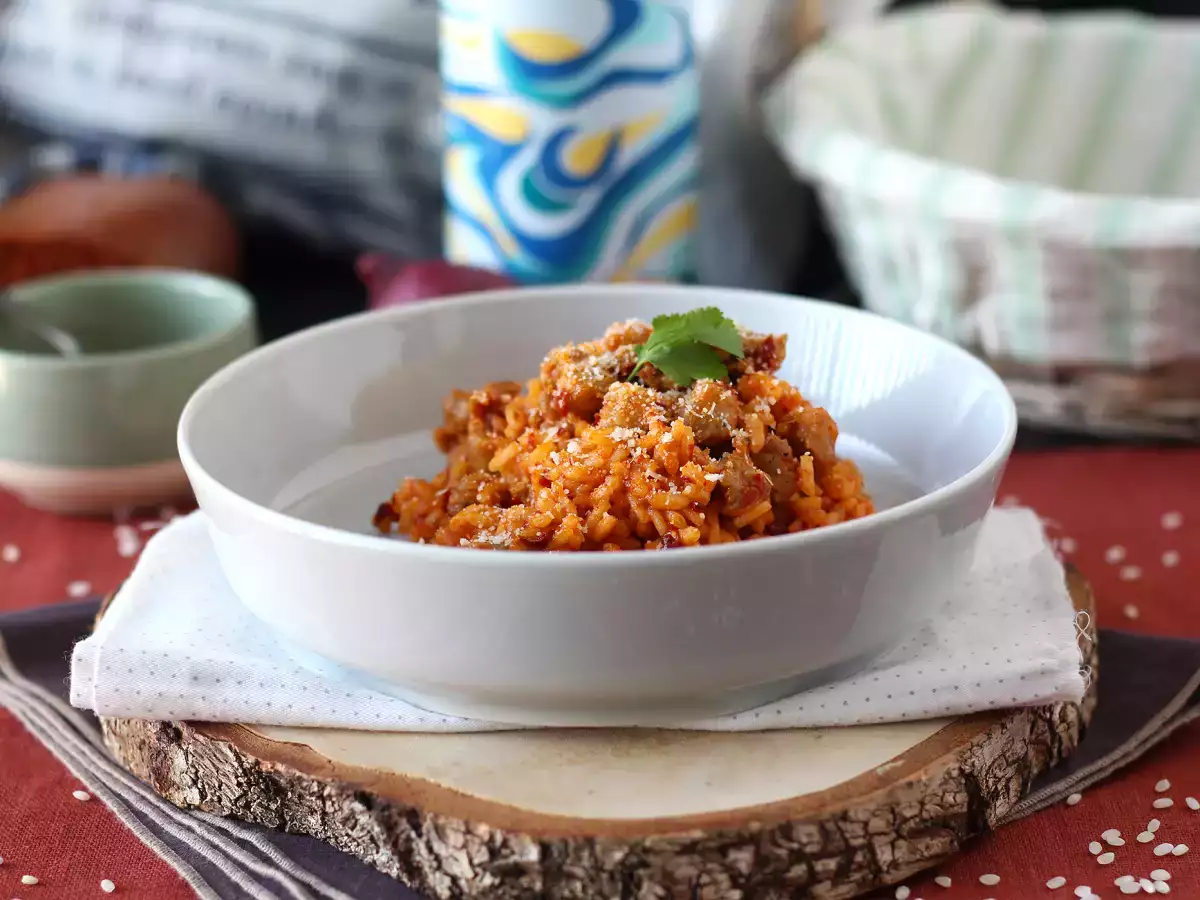 Risotto med ’nduja och salsiccia – en smakrik italiensk risrätt - foto 6