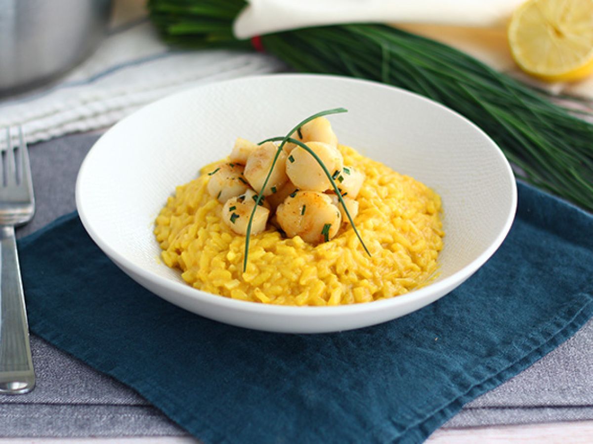 Risotto med pilgrimsmusslor och saffran - foto 2