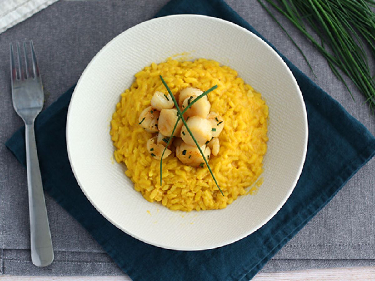 Risotto med pilgrimsmusslor och saffran - foto 3