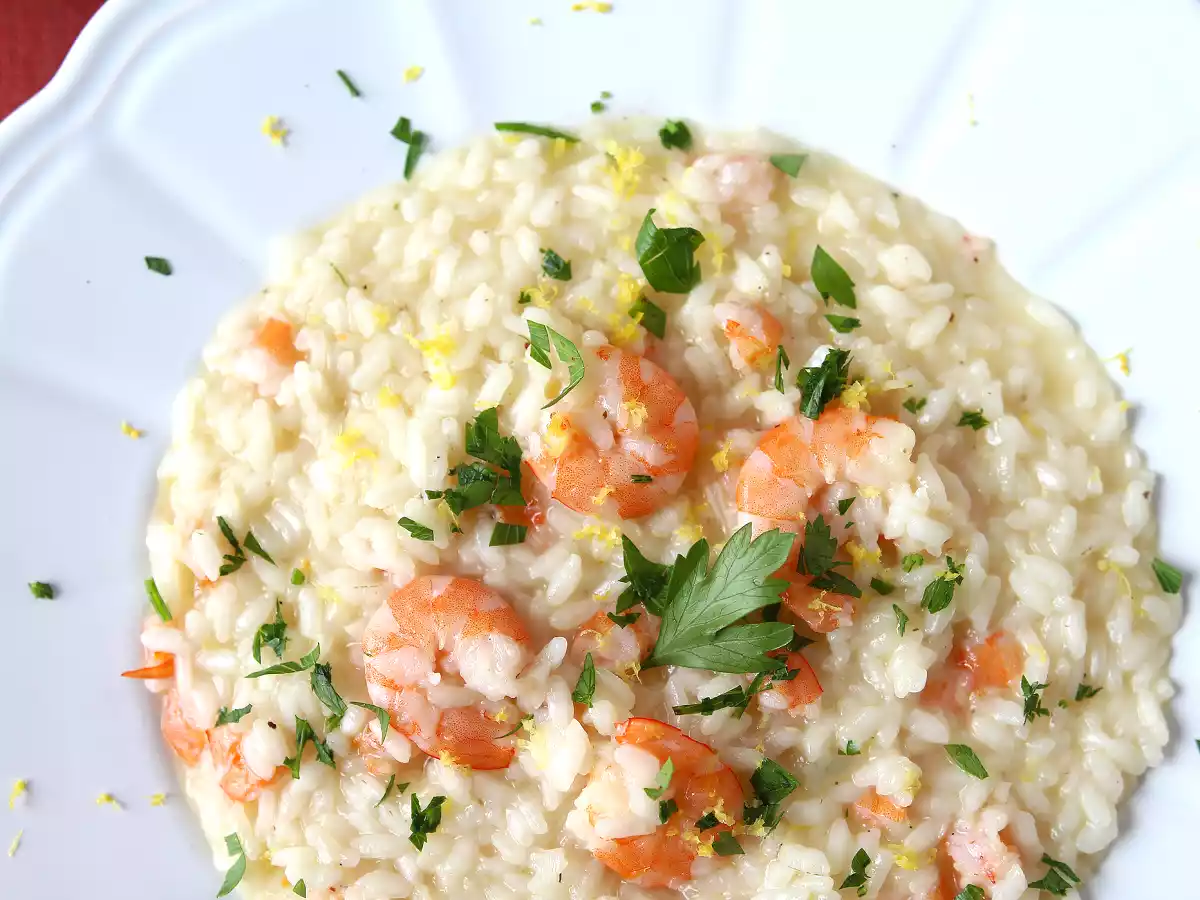 Risotto med räkor och citron, en elegant och enkel rätt att förbereda - foto 4