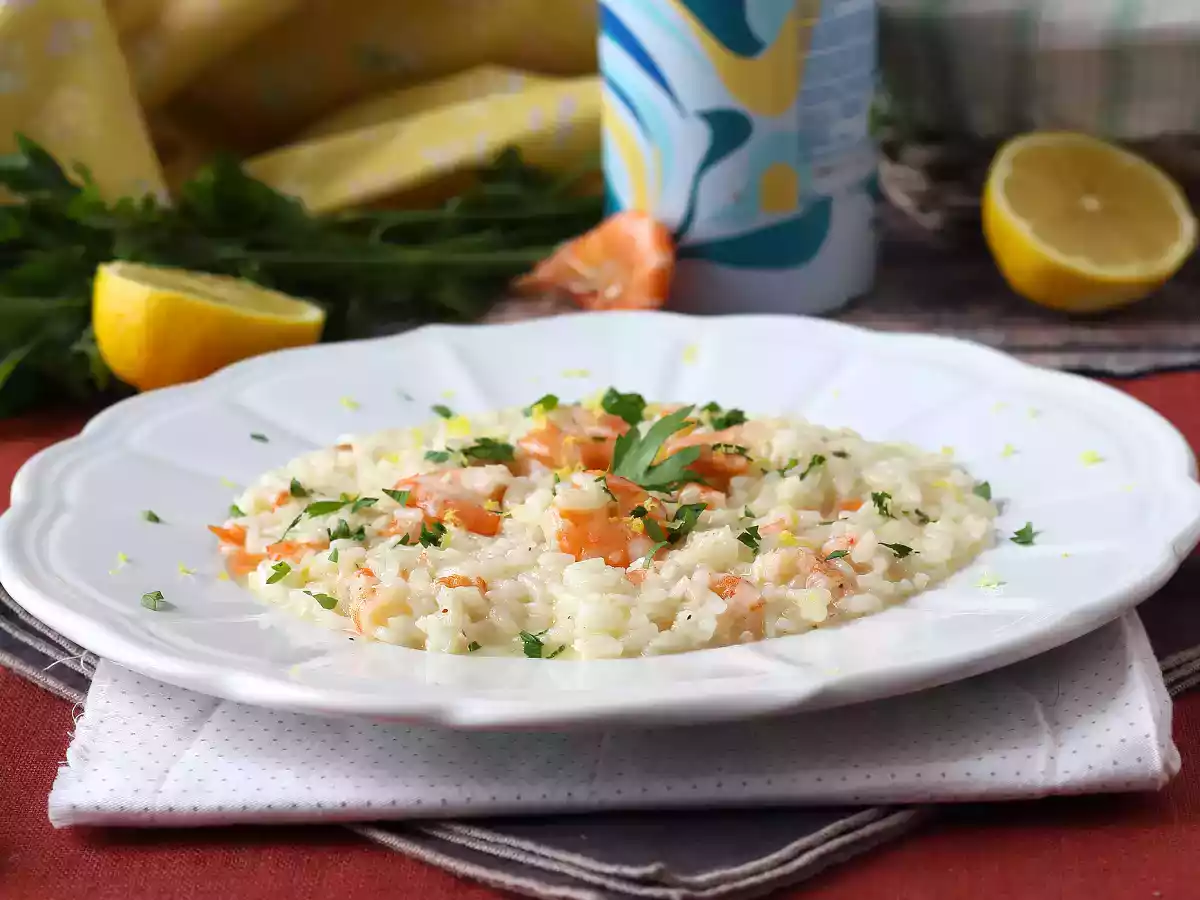 Risotto med räkor och citron, en elegant och enkel rätt att förbereda - foto 5