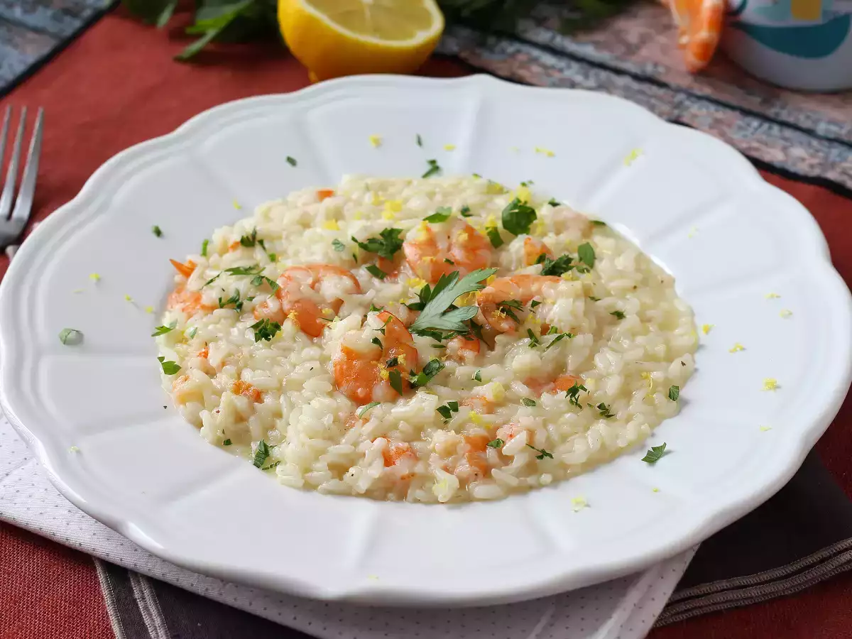 Risotto med räkor och citron – en elegant och lättlagad rätt