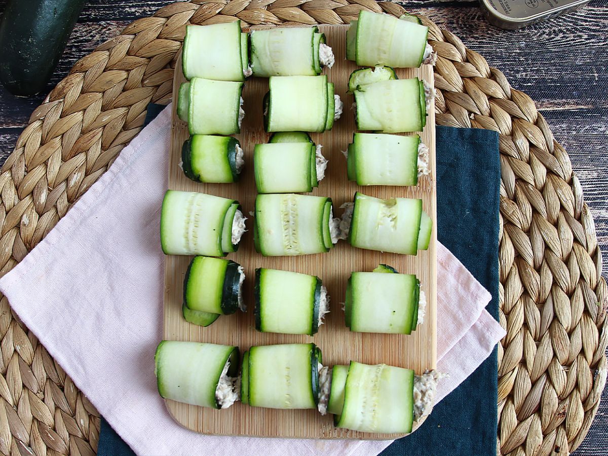 Rullar med zucchini och sardiner