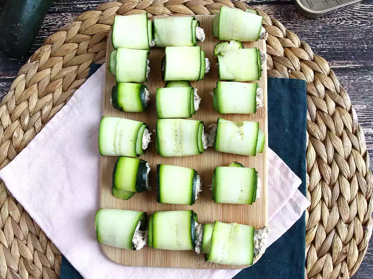 Rullar med zucchini och sardiner