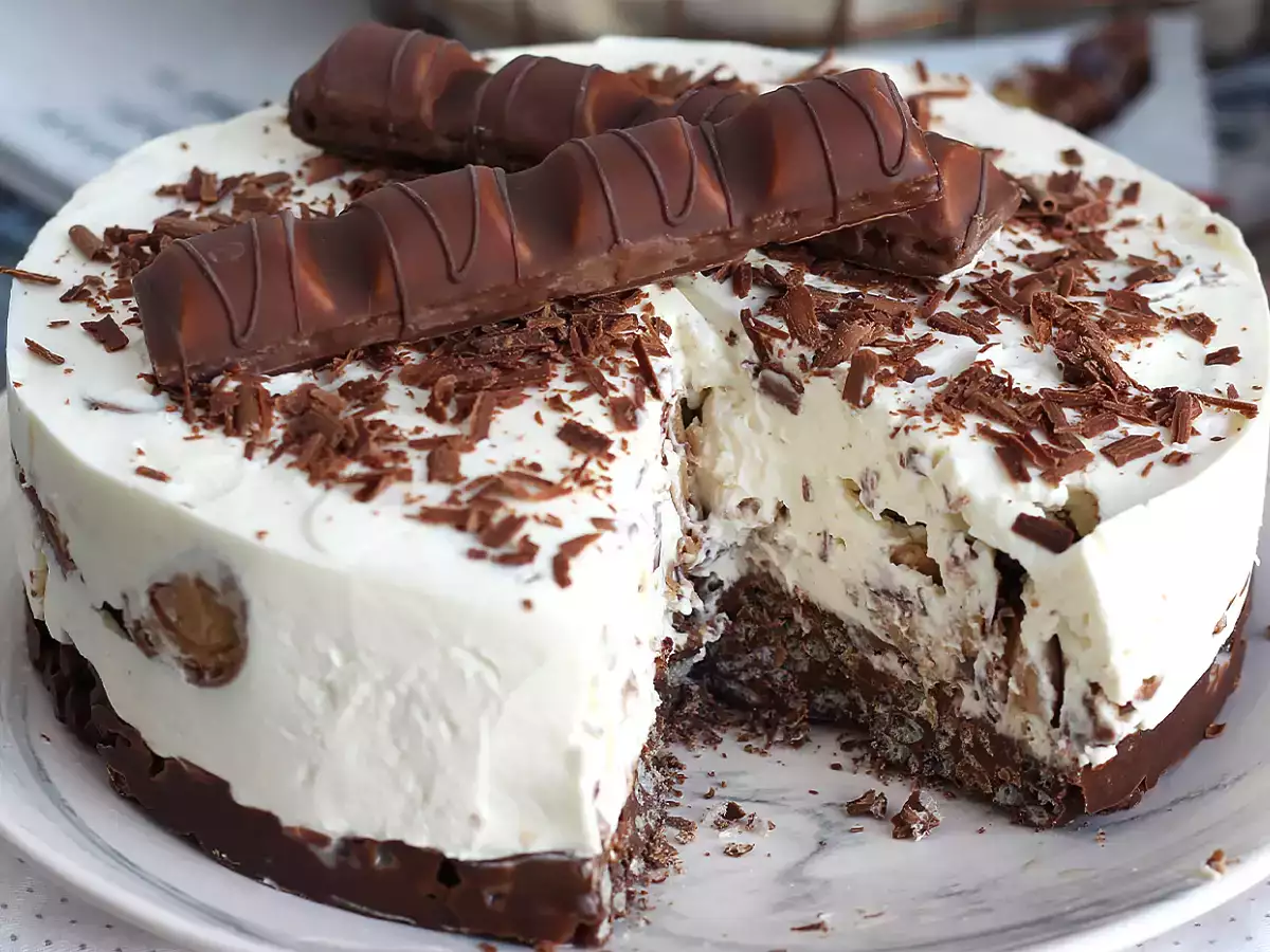 Sagolik Kinder Bueno cheesecake utan bakning - foto 3