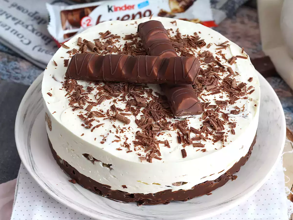Sagolik Kinder Bueno cheesecake utan bakning - foto 4