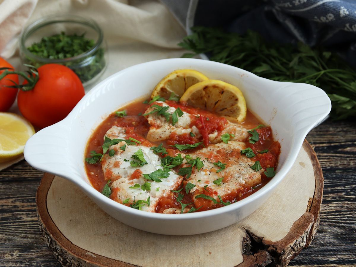 Saithe med tomat och citron (hälsosamt och enkelt recept!)