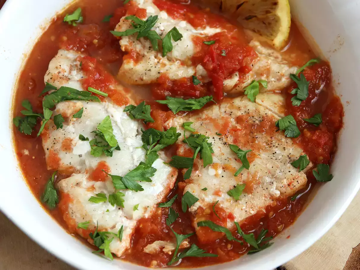 Saithe med tomat och citron (hälsosamt och enkelt recept!) - foto 4