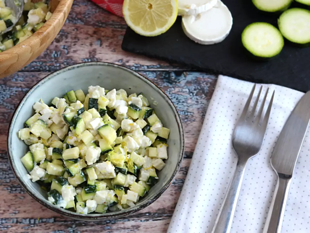 Sallad med zucchini, getost och citron - foto 3