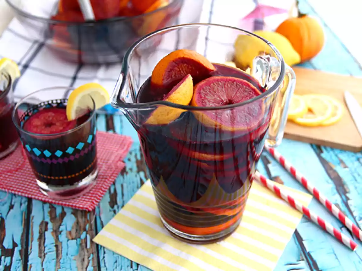 Sangria med citrusfrukter
