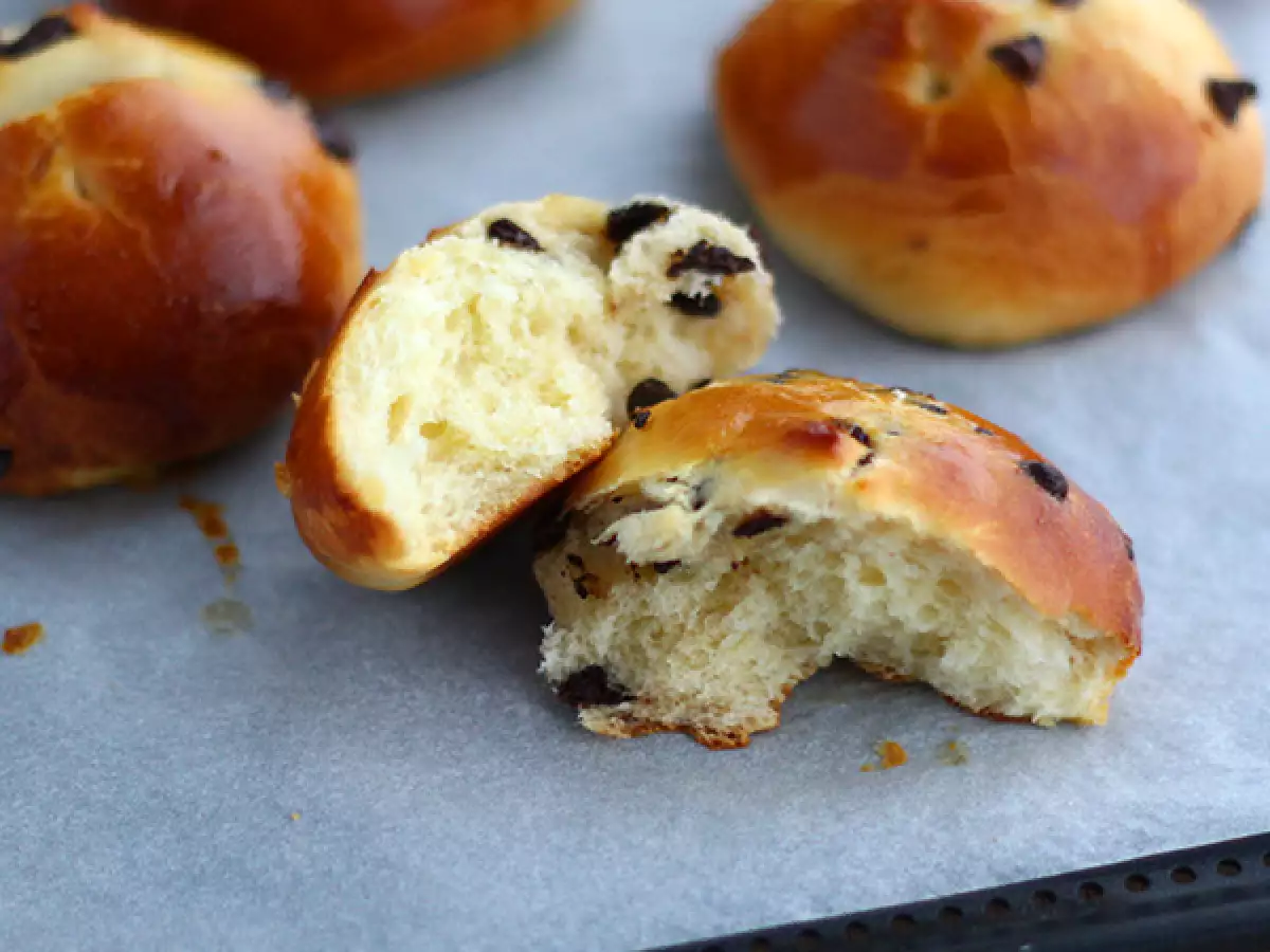 Små briochebullar med choklad - foto 3