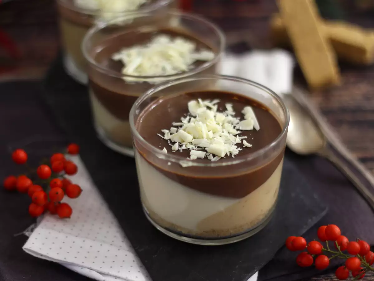 Små glas med choklad och nougat – enkelt recept