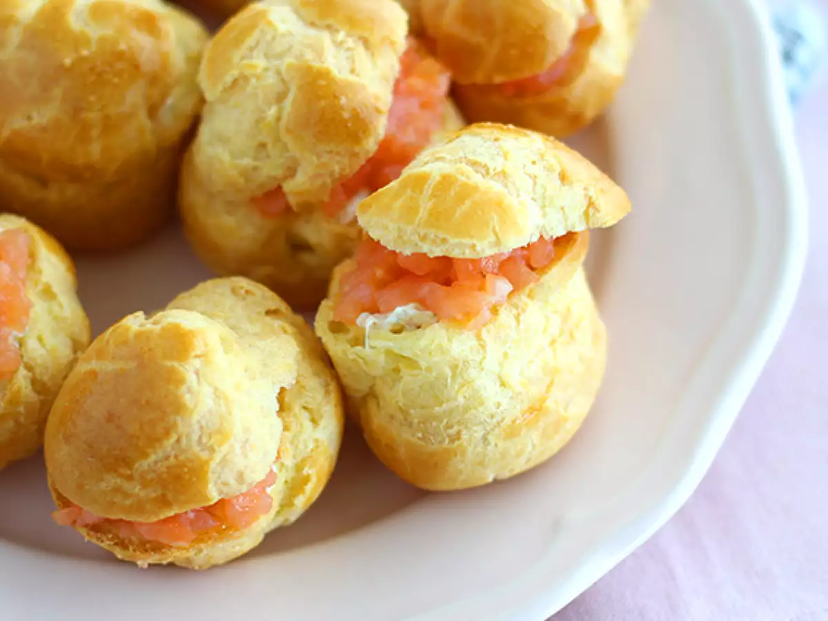 Små petit choux med lax - foto 2