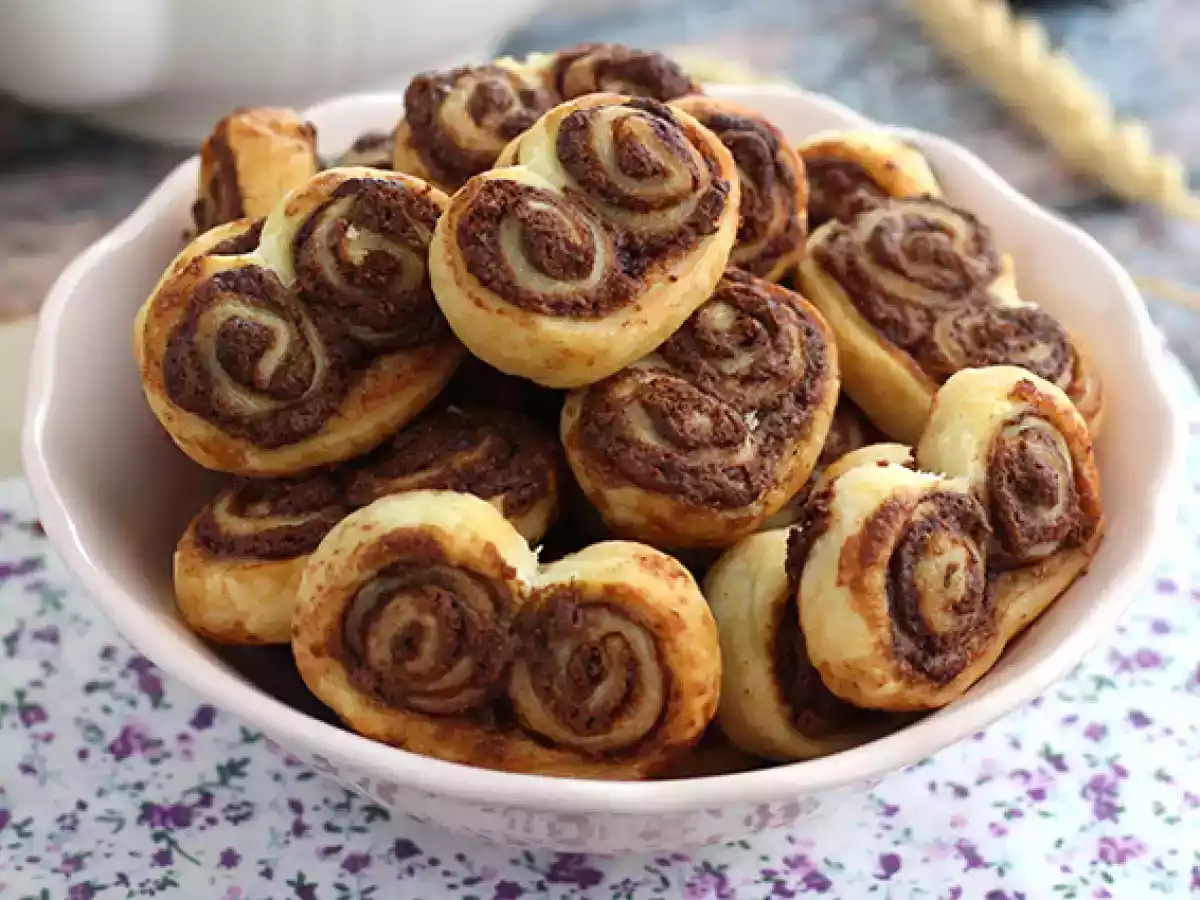 Smördegspalmer med nutella